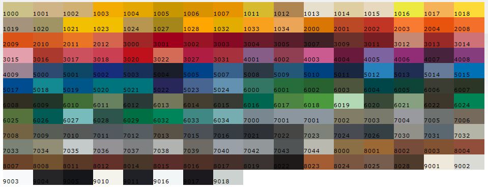 coloris de la table pique-nique en béton - cofradis
